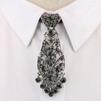 Moda osobowość kryształ krawaty Trendy ogólne koreański wino wesele ceremonia Metal krótki luksusowy krawat akcesoria dla mężczyzn